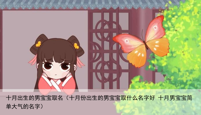 十月出生的男宝宝取名（十月份出生的男宝宝取什么名字好 十月男宝宝简单大气的名字）