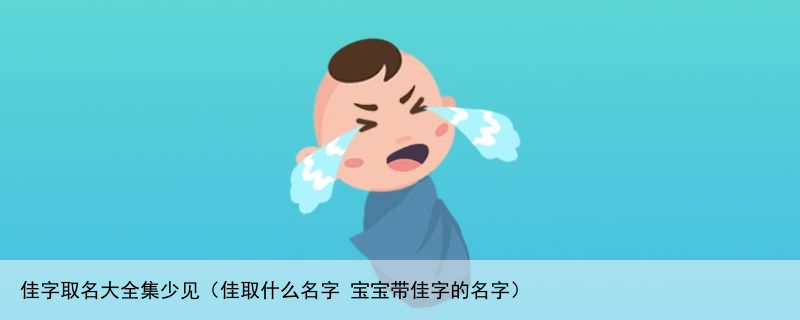 佳字取名大全集少见（佳取什么名字 宝宝带佳字的名字）