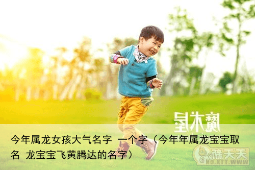今年属龙女孩大气名字 一个字（今年年属龙宝宝取名 龙宝宝飞黄腾达的名字）