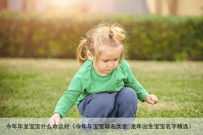 今年年龙宝宝什么命运好（今年年宝宝取名大全 龙年出生宝宝名字精选）
