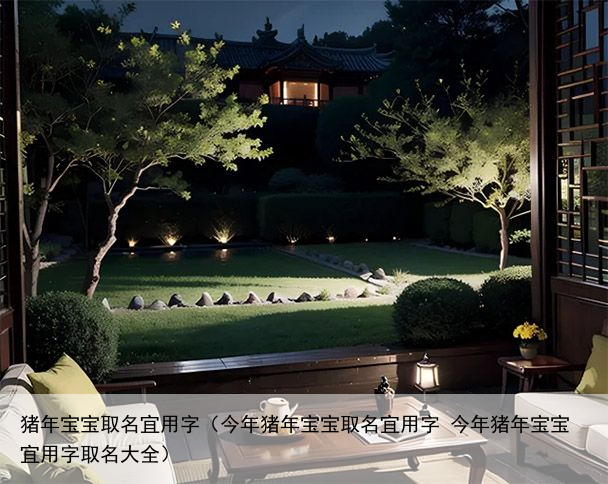猪年宝宝取名宜用字（今年猪年宝宝取名宜用字 今年猪年宝宝宜用字取名大全）